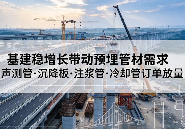 顺昌基建稳增长带动预埋监测管材需求，声测管、沉降板、注浆管订单持续放量
